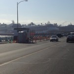 Cruise ships at Ogden Point. A short walk from Gingerbread Cottage