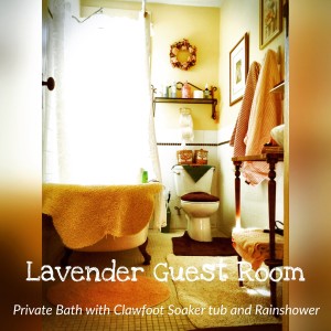 Lavender Room Bathroom Gingerbread Cottage Bed Breakfast Victoria BC