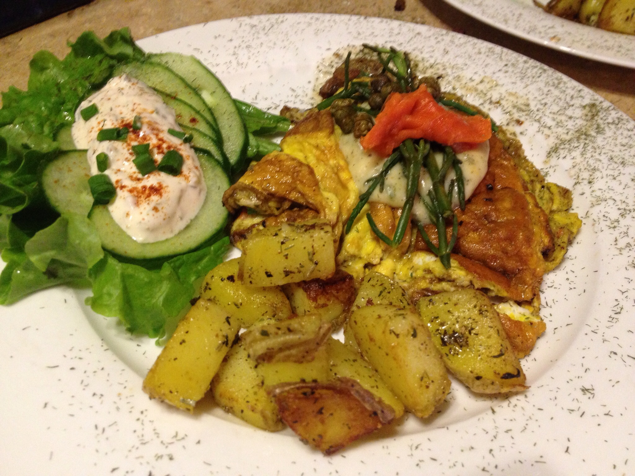 Lox omelette with Dill Béarnaise Sauce