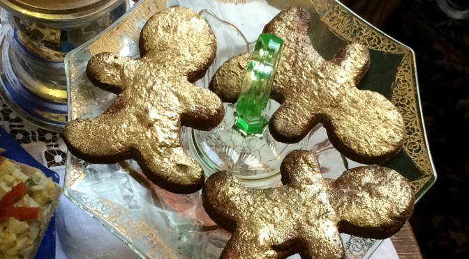 Gingerbread Cookies with 24 Carat Gold Flakes